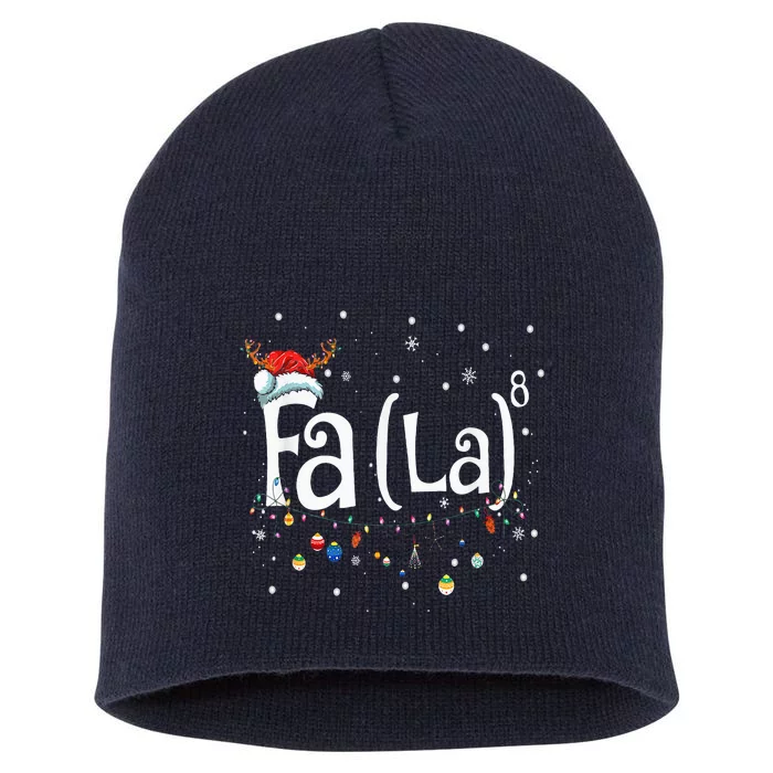 Fa 8 Funny Christmas Santa Fa La Math Gift Short Acrylic Beanie