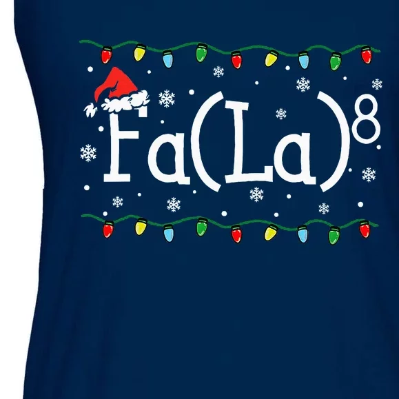 Fa 8 Funny Christmas Santa Fa La Math Teacher Student Ladies Essential Flowy Tank