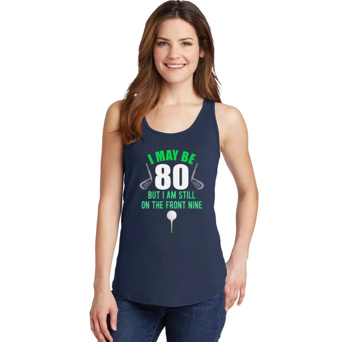 Funny 80th Golf Birthday 80 Year Old Birthday Golfing Ladies Essential Tank