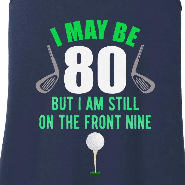 Funny 80th Golf Birthday 80 Year Old Birthday Golfing Ladies Essential Tank