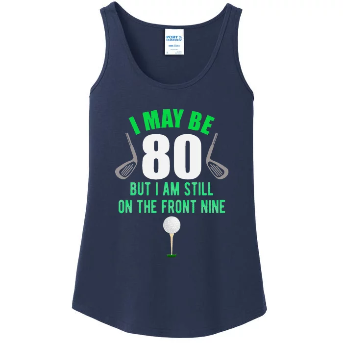 Funny 80th Golf Birthday 80 Year Old Birthday Golfing Ladies Essential Tank