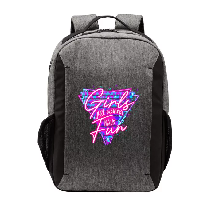 Funny 80S Girl Just Wanna Have Fun 1980s Style Vector Backpack