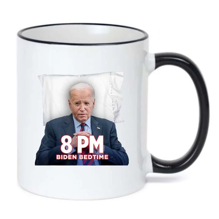 Funny 8 Pm Biden Bedtime Biden Trump Vs Biden Debate 2024 Black Color Changing Mug