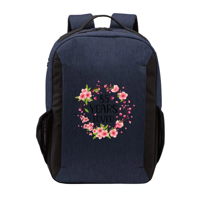 Floral 85 Years Old 85th Birthday Present Wo 85 Years Loved Vector Backpack