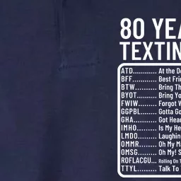 Funny 80 Year Old Texting Code Birthday Softstyle Adult Sport Polo