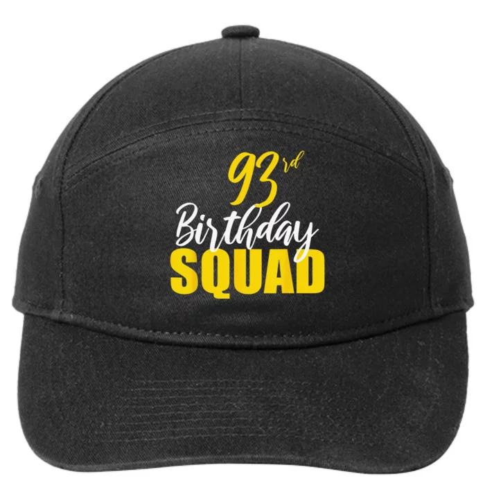 funny 93rd Birthday Queen Happy Birthday Party 7-Panel Snapback Hat