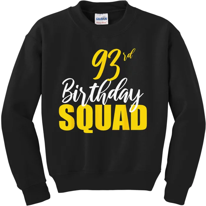 funny 93rd Birthday Queen Happy Birthday Party Kids Sweatshirt