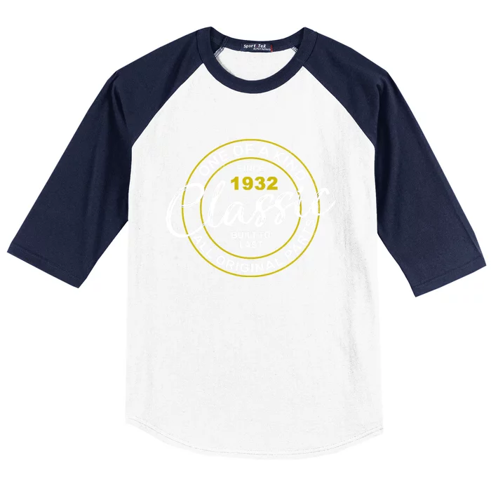 Funny 90th Birthday One Of A Kind Classic 1932 Baseball Sleeve Shirt