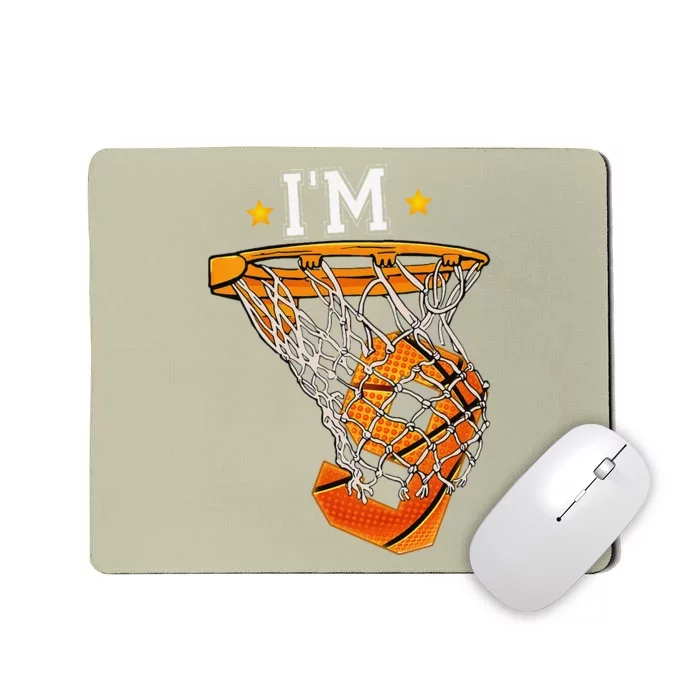 Funny 9th Birthday Basketball Im 9 6th Birthday Mousepad