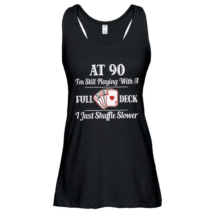 Funny 90th Birthday Gift - 90 Year Old Cards Happy Birthday Shirt Ladies Essential Flowy Tank