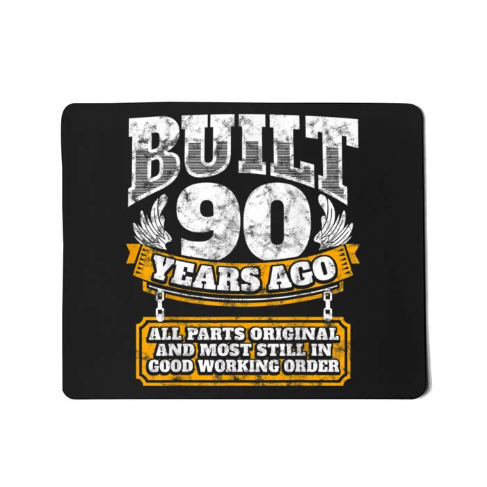 Funny 90th Birthday Shirt B-Day Gift Saying Age 90 Year Joke Mousepad