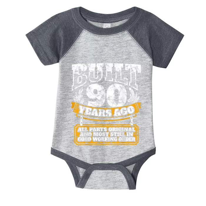 Funny 90th Birthday Shirt B-Day Gift Saying Age 90 Year Joke Infant Baby Jersey Bodysuit