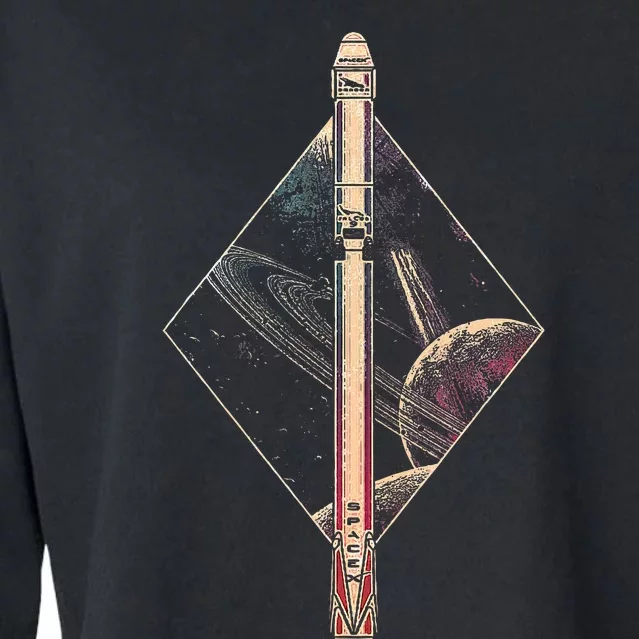 Falcon 9 Rocket Launch Vehicle Spaceflight Space Cropped Pullover Crew