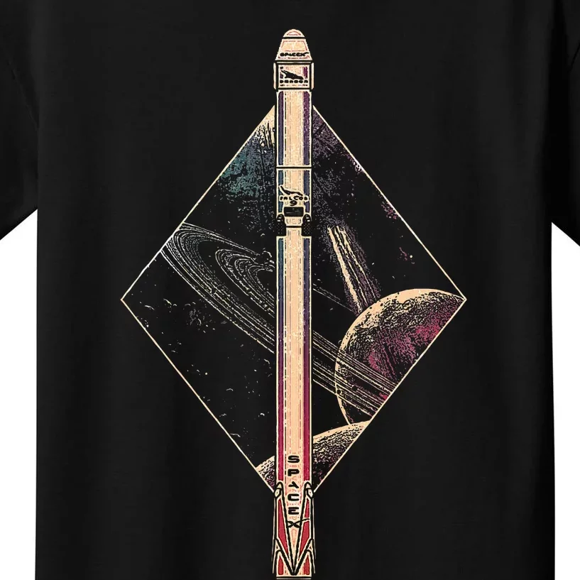 Falcon 9 Rocket Launch Vehicle Spaceflight Space Kids T-Shirt