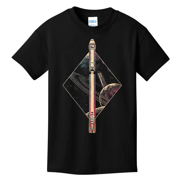 Falcon 9 Rocket Launch Vehicle Spaceflight Space Kids T-Shirt