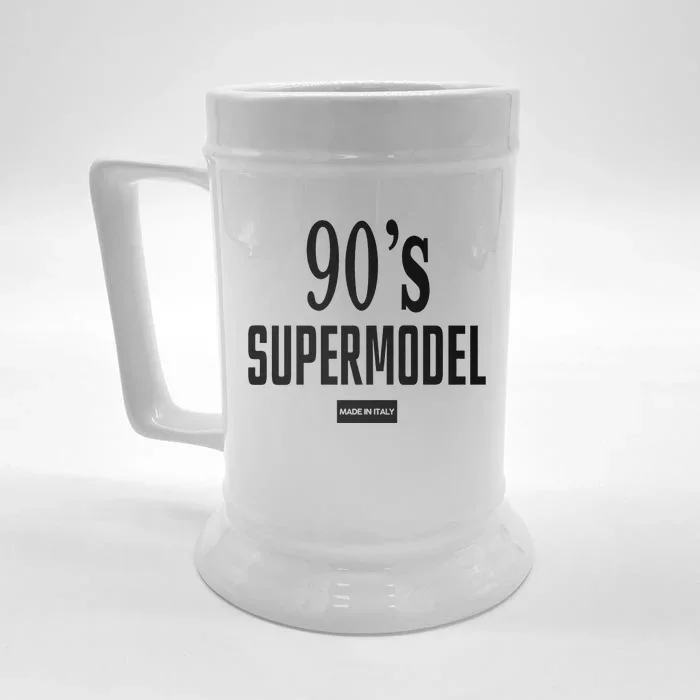 Funny 90S Supermodel Vintage Trendy Front & Back Beer Stein