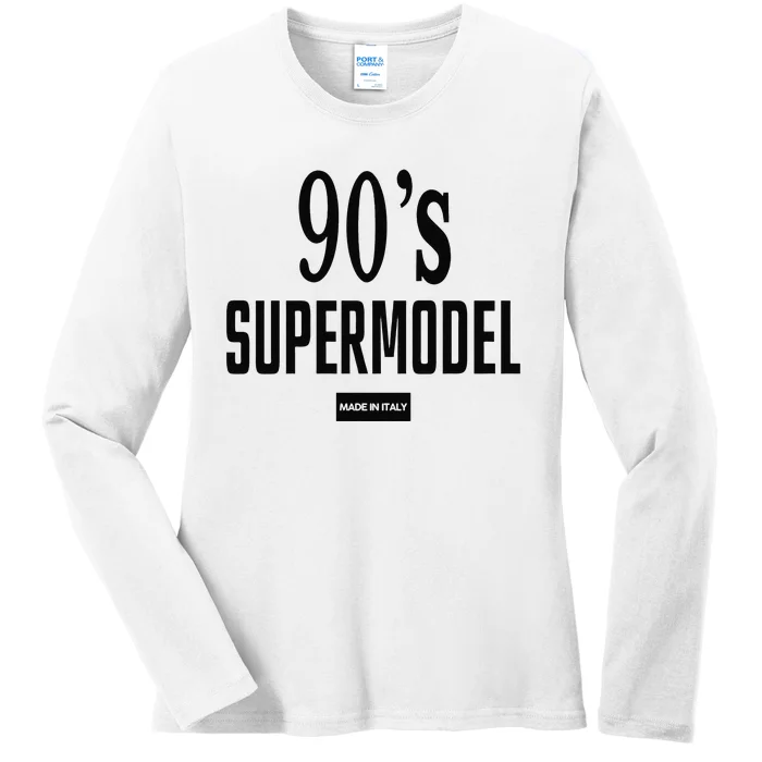 Funny 90S Supermodel Vintage Trendy Ladies Long Sleeve Shirt