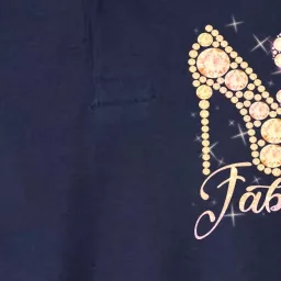 Fabulous & 90 Sparkly Heel 90th Birthday Softstyle Adult Sport Polo