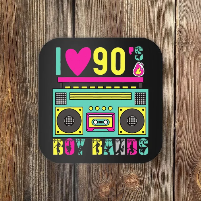 Funny 90s Theme Party Music Dance I Love 90s Boy Bands Coaster