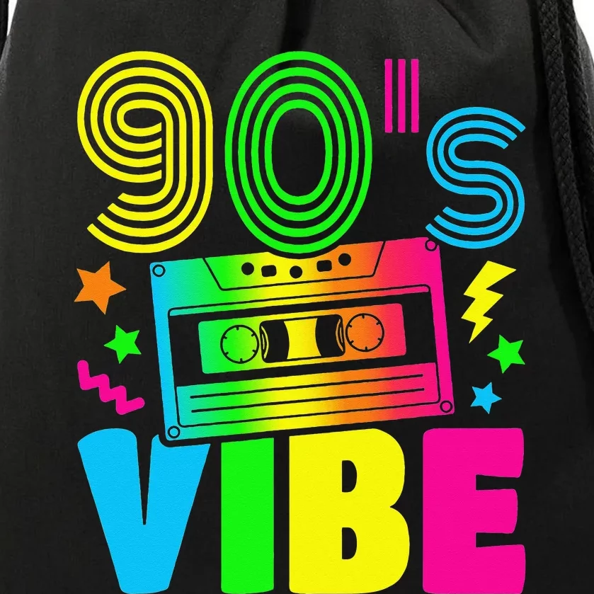 Funny 90s Vibe Retro 1990s 90s Styles Costume Party Outfit Drawstring Bag