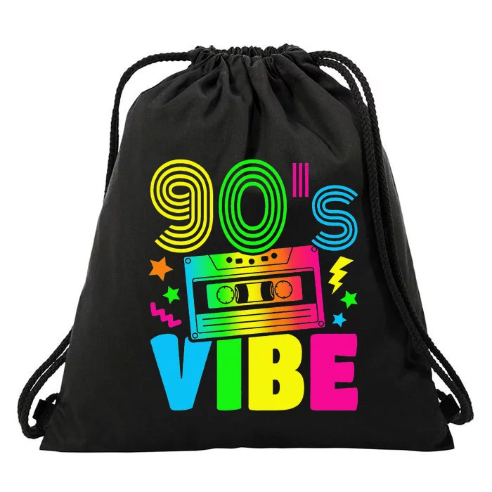 Funny 90s Vibe Retro 1990s 90s Styles Costume Party Outfit Drawstring Bag