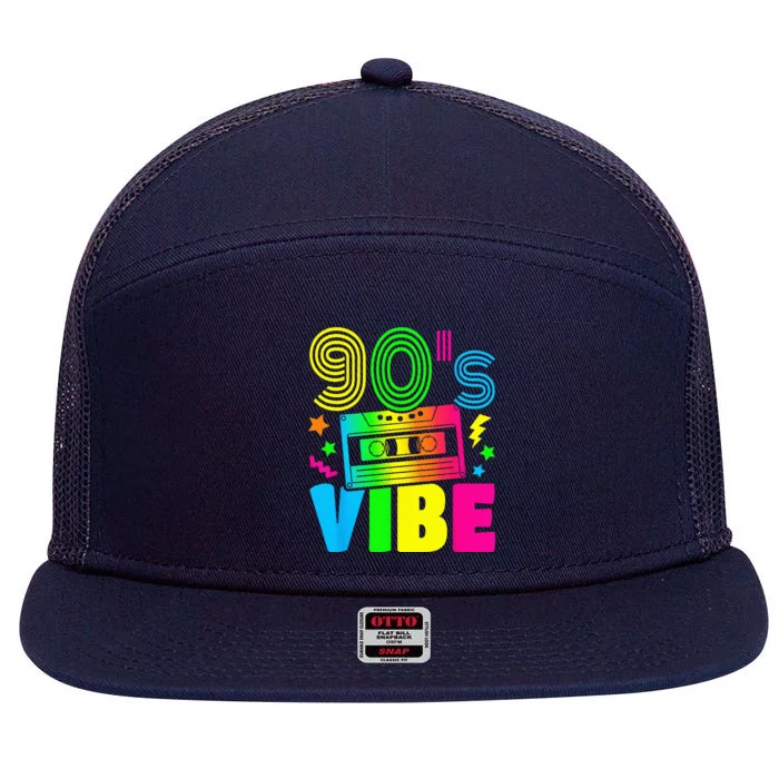 Funny 90s Vibe Retro 1990s 90s Styles Costume Party Outfit 7 Panel Mesh Trucker Snapback Hat