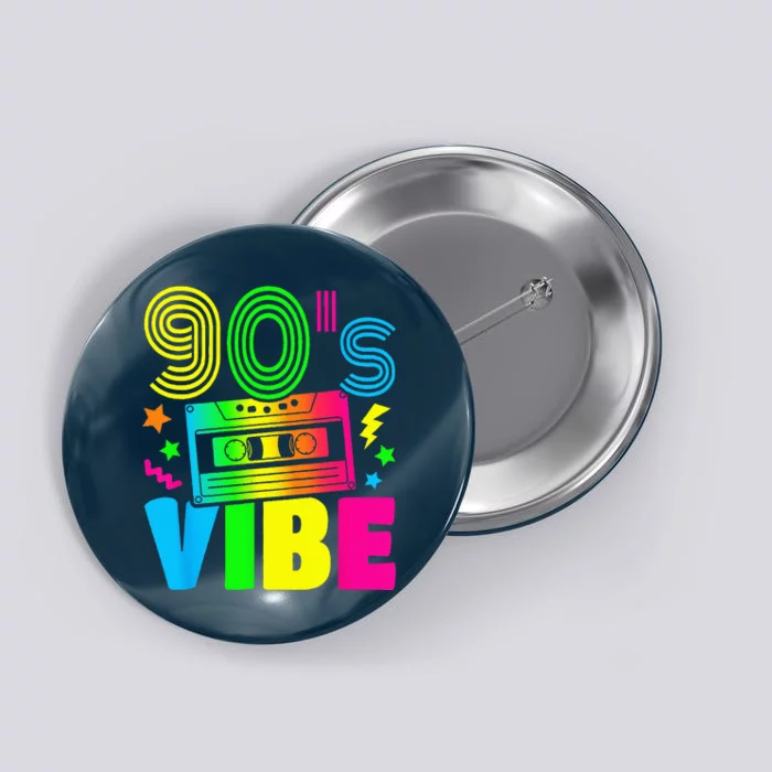 Funny 90s Vibe Retro 1990s 90s Styles Costume Party Outfit Button