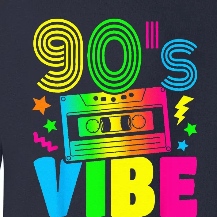 Funny 90s Vibe Retro 1990s 90s Styles Costume Party Outfit Toddler Sweatshirt