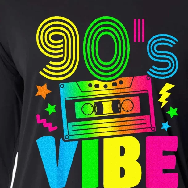 Funny 90s Vibe Retro 1990s 90s Styles Costume Party Outfit Cooling Performance Long Sleeve Crew