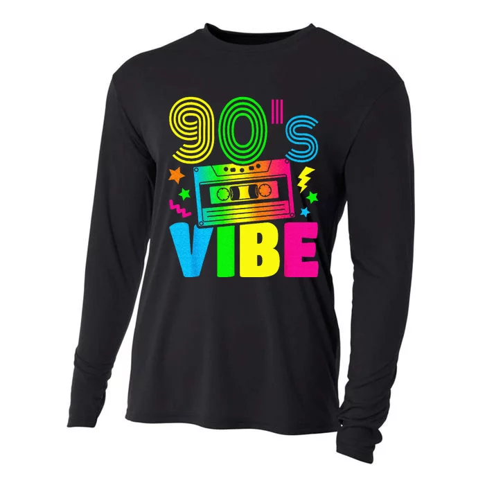 Funny 90s Vibe Retro 1990s 90s Styles Costume Party Outfit Cooling Performance Long Sleeve Crew