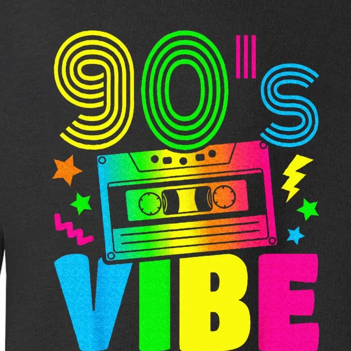 Funny 90s Vibe Retro 1990s 90s Styles Costume Party Outfit Toddler Sweatshirt