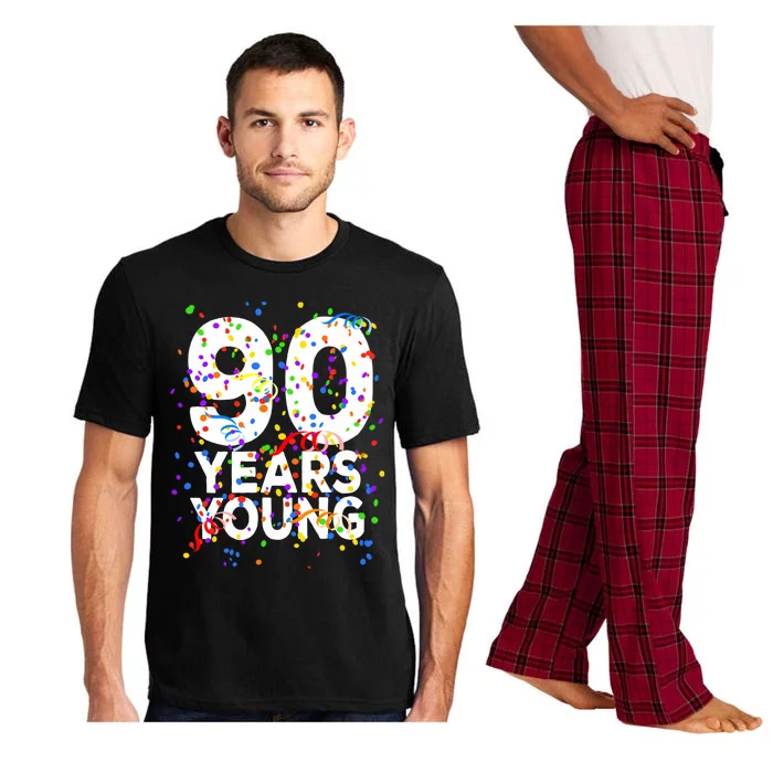 Funny 90 Years Young Happy 90th Birthday Cute Gift Great Gift Pajama Set