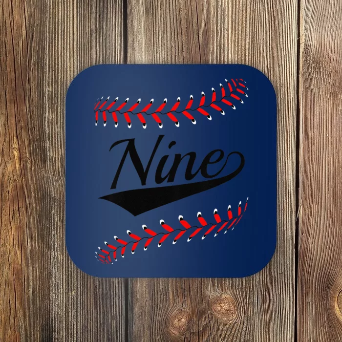 Funny 9 Year Old 9th Baseball Softball Birthday Party Coaster