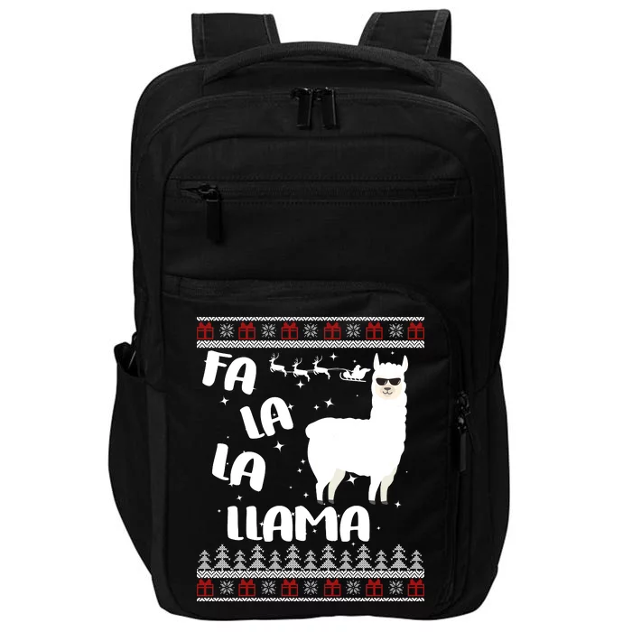 Fa La La Llama Ugly Christmas Impact Tech Backpack