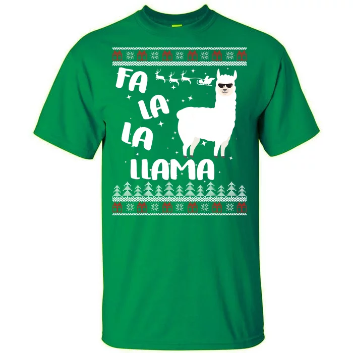 Fa La La Llama Ugly Christmas Tall T-Shirt