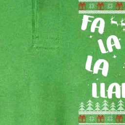 Fa La La Llama Ugly Christmas Softstyle Adult Sport Polo