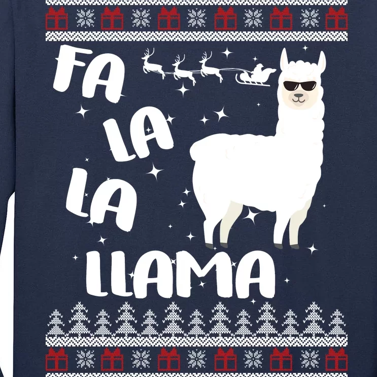 Fa La La Llama Ugly Christmas Tall Long Sleeve T-Shirt