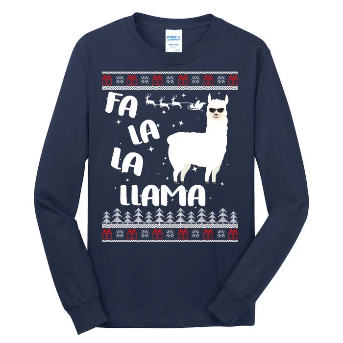 Fa La La Llama Ugly Christmas Tall Long Sleeve T-Shirt