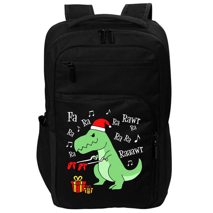 Fa Ra Ra Rawr Christmas T-Rex Presents Impact Tech Backpack