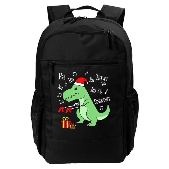 Fa Ra Ra Rawr Christmas T-Rex Presents Daily Commute Backpack