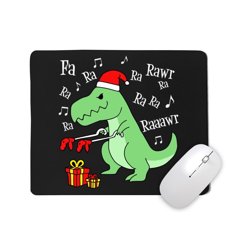 Fa Ra Ra Rawr Christmas T-Rex Presents Mousepad