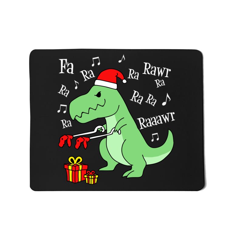 Fa Ra Ra Rawr Christmas T-Rex Presents Mousepad