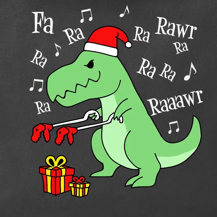 Fa Ra Ra Rawr Christmas T-Rex Presents Zip Tote Bag