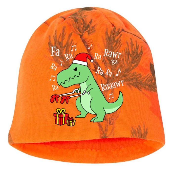 Fa Ra Ra Rawr Christmas T-Rex Presents Kati - Camo Knit Beanie