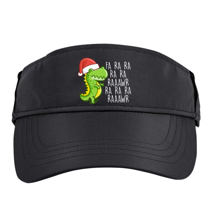 Fa Ra Ra Rawr Dinosaur Christmas Adult Drive Performance Visor