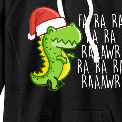 Fa Ra Ra Rawr Dinosaur Christmas Women's Fleece Hoodie