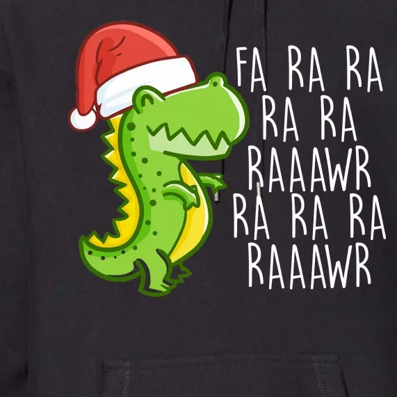 Fa Ra Ra Rawr Dinosaur Christmas Premium Hoodie