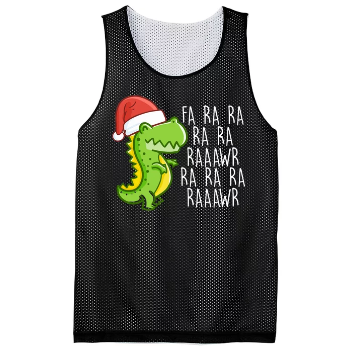 Fa Ra Ra Rawr Dinosaur Christmas Mesh Reversible Basketball Jersey Tank