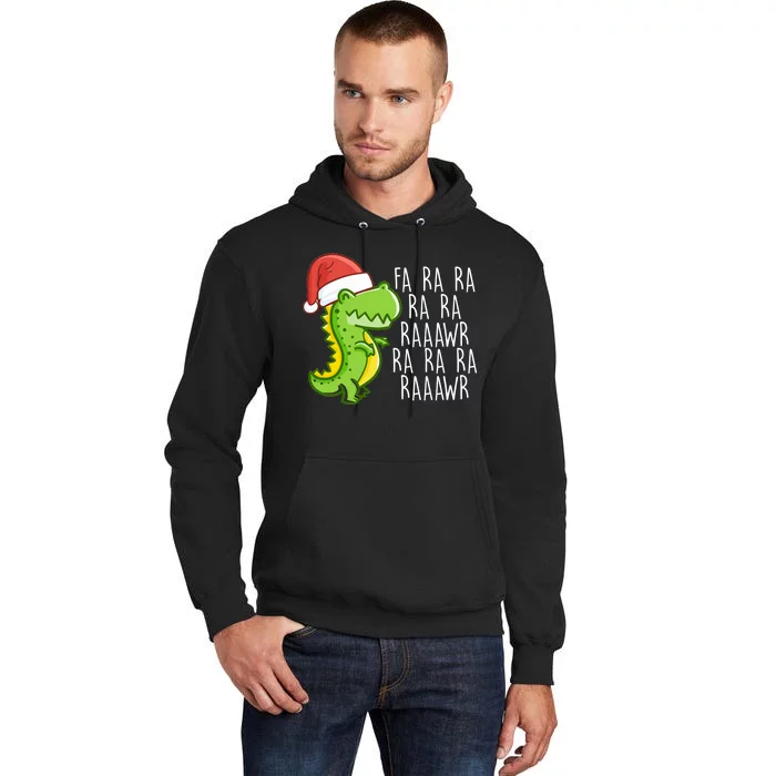 Fa Ra Ra Rawr Dinosaur Christmas Tall Hoodie