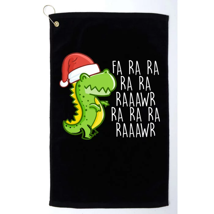 Fa Ra Ra Rawr Dinosaur Christmas Platinum Collection Golf Towel